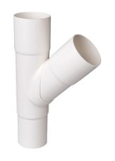 Torukolmik Ø 75 mm/Ø 75 mm 45° valge